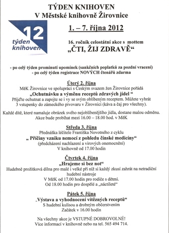 Týden knihoven 2012